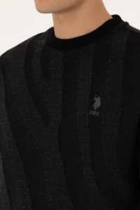 US Polo Assn. Men comfort Fit Crew Neck Black Sweatshirt - Image 7