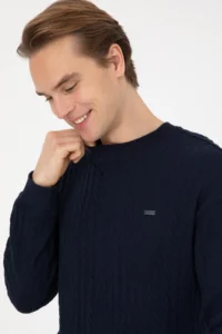US Polo Assn. Men comfort Fit Crew Neck Navy Blue Sweatshirt - Image 2