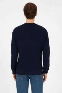 US Polo Assn. Men comfort Fit Crew Neck Navy Blue Sweatshirt - Image 5