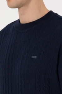 US Polo Assn. Men comfort Fit Crew Neck Navy Blue Sweatshirt - Image 7