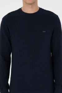 US Polo Assn. Men Regular Fit Crew Neck Navy Blue Sweatshirt - Image 6