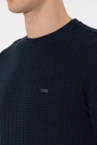 US Polo Assn. Men Regular Fit Crew Neck Navy Blue Sweatshirt - Image 7