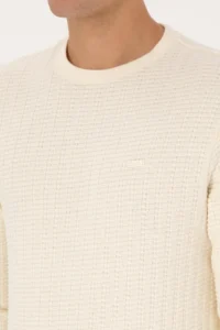 US Polo Assn. Men Regular Fit Crew Neck Patterned Cream Sweatshirt - Image 7