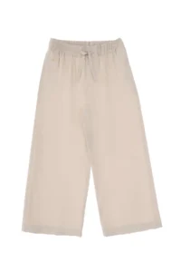 US Polo Assn. Girls' Beige Loose Fit Modal Blend Canvas Pants - Image 5