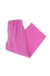 US Polo Assn. Girls' Fuchsia Loose Fit Modal Blend Canvas Pants - Image 3