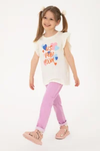 US Polo Assn. Girls' Pink Toothpick Fit Kanvas Pants