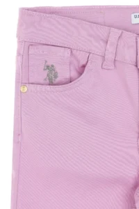 US Polo Assn. Girls' Pink Toothpick Fit Kanvas Pants - Image 6