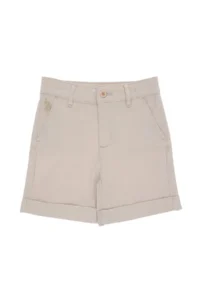 US Polo Assn. Girls' Beige with pocket Weaving Shorts - Image 4
