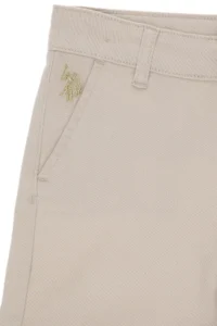 US Polo Assn. Girls' Beige with pocket Weaving Shorts - Image 6