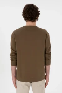 US Polo Assn. Men comfort Fit Crew Neck Khaki Thin Sweatshirt - Image 5