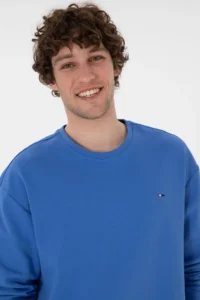 US Polo Assn. Men comfort Fit Crew Neck Indigo Thin Sweatshirt - Image 2