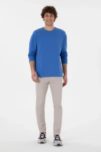 US Polo Assn. Men comfort Fit Crew Neck Indigo Thin Sweatshirt - Image 4