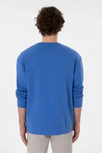 US Polo Assn. Men comfort Fit Crew Neck Indigo Thin Sweatshirt - Image 5