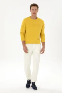 US Polo Assn. Men Cream Fleece Sweatpants