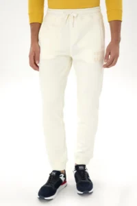 US Polo Assn. Men Cream Fleece Sweatpants - Image 2