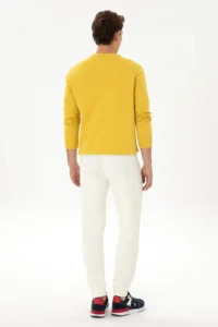 US Polo Assn. Men Cream Fleece Sweatpants - Image 4