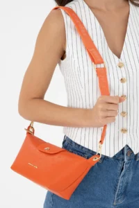 Pierre Cardin Orange Crossbody Bag - Image 2
