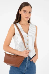 Pierre Cardin Tan Crossbody Bag