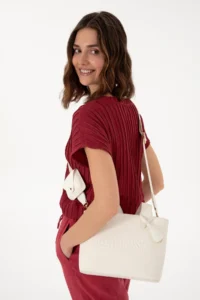 US Polo Assn. Women White LONG Sleeveless Tote Bag