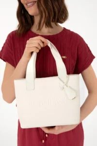US Polo Assn. Women White LONG Sleeveless Tote Bag - Image 2