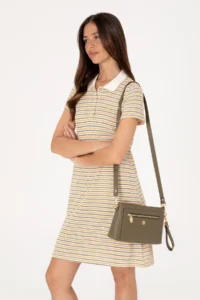 US Polo Assn. Women Khaki Crossbody Bag