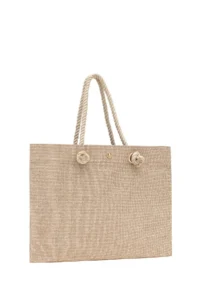 US Polo Assn. Women Beige Wicker Tote Bag - Image 4