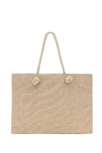US Polo Assn. Women Beige Wicker Tote Bag - Image 5