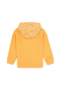 US Polo Assn. Girls' Orange Hooded Sweatshirt - Image 2