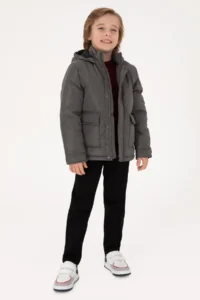US Polo Assn. Boys' Gray Overcoat - Image 2
