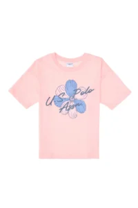 US Polo Shirt Assn. Girls' Salmon Shorts Bottom Top Set - Image 4