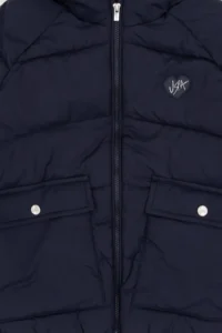 US Polo Assn. Girls' Navy Blue Hooded Coat - Image 6