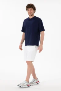 US Polo Assn. Men comfort Fit Crew Neck Navy Blue Merserize Basic T-Shirt - Image 5