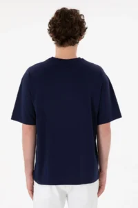 US Polo Assn. Men comfort Fit Crew Neck Navy Blue Merserize Basic T-Shirt - Image 6