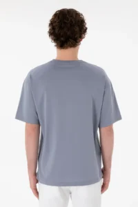 US Polo Assn. Men comfort Fit Crew Neck Blue Merserize Basic T-Shirt - Image 6