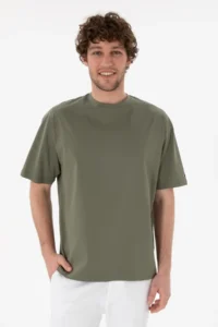 US Polo Assn. Men comfort Fit Crew Neck Mink Merserize Basic T-Shirt - Image 2