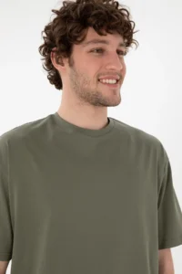 US Polo Assn. Men comfort Fit Crew Neck Mink Merserize Basic T-Shirt - Image 3