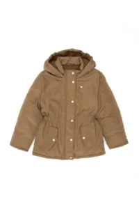 US Polo Assn. Girls' Hooded Khaki Overcoat - Image 3
