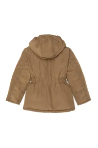 US Polo Assn. Girls' Hooded Khaki Overcoat - Image 4
