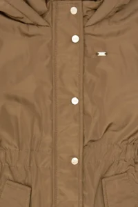 US Polo Assn. Girls' Hooded Khaki Overcoat - Image 5