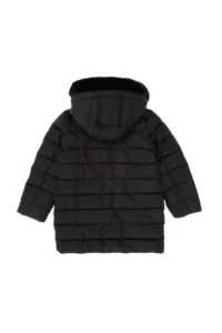 US Polo Assn. Girls' Black Hooded Overcoat - Image 4