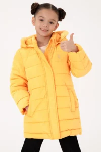 US Polo Assn. Girls' Mango Hooded Overcoat