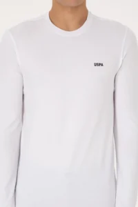 US Polo Assn. Men slim Fit Crew Neck White single jersey Basic Sweatshirt - Image 6