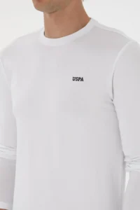 US Polo Assn. Men slim Fit Crew Neck White single jersey Basic Sweatshirt - Image 7