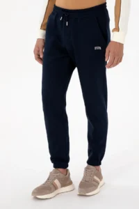 US Polo Assn. Men Navy Blue Fleece Sweatpants - Image 2