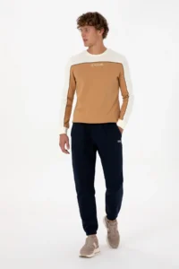 US Polo Assn. Men Navy Blue Fleece Sweatpants - Image 3
