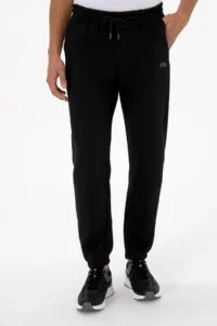 US Polo Assn. Men Black Fleece Sweatpants - Image 2