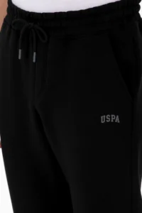 US Polo Assn. Men Black Fleece Sweatpants - Image 5