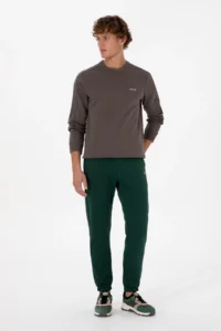 US Polo Assn. Men Dark Green Fleece Sweatpants