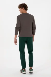 US Polo Assn. Men Dark Green Fleece Sweatpants - Image 4