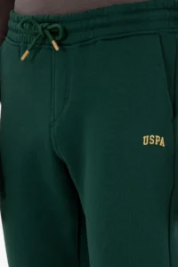 US Polo Assn. Men Dark Green Fleece Sweatpants - Image 5